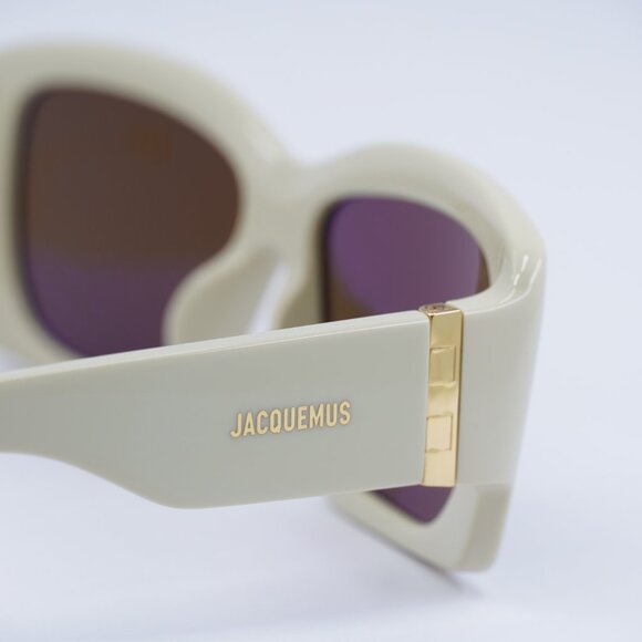 Jacquemus CROISIERE JAC/60 C2 Sunglasses Beige Square Frame, Brown Lenses main image 5
